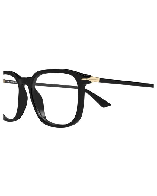 Montblanc Black Mb0438O 002 Optical Frames Acetate Transparent Squared for men