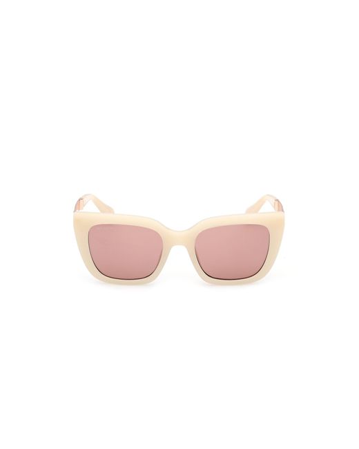 MAX&Co. Black Mo0157 21S Sunglasses Injected Bordeaux Cat Eye Normal