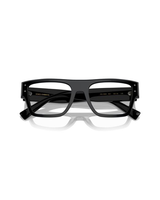 Dolce & Gabbana Black Dg3384 501 Optical Frames Acetate Transparent Squared Normal for men