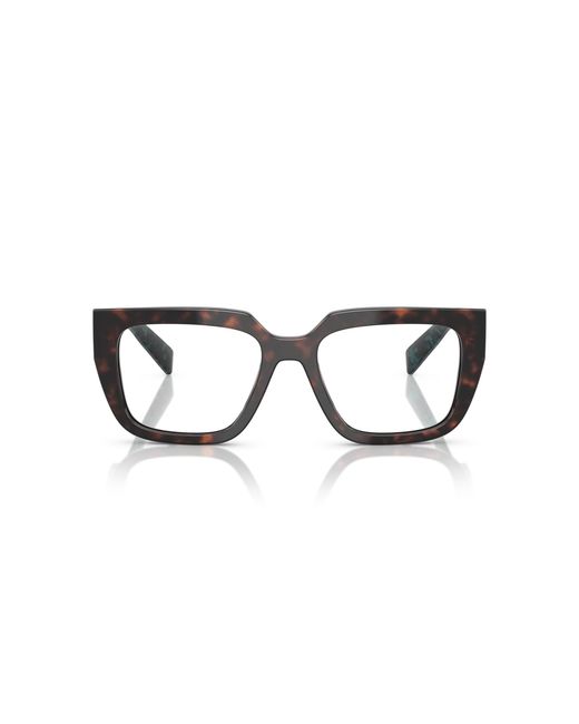 Prada Black Pr A03V 18Z1O1 Optical Frames Acetate Transparent Geometric Normal
