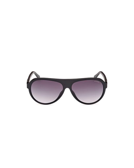 Guess Black Gu00125 02B Sunglasses Injected Smoke Pilot Normal for men