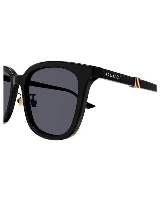 Gucci Black Gg1498Sk 001 Sunglasses Acetate Squared for men