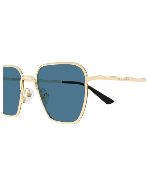 McQueen Black Am0561S 004 Sunglasses Metal Squared