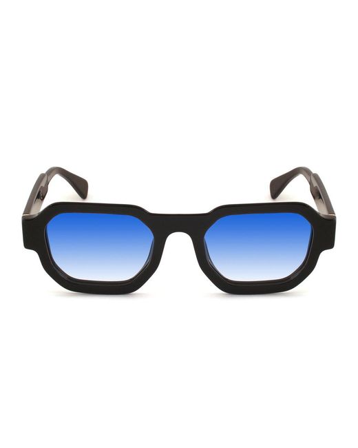 Xlab Blue Enderby Sunglasses Acetate Squared Polarized for men
