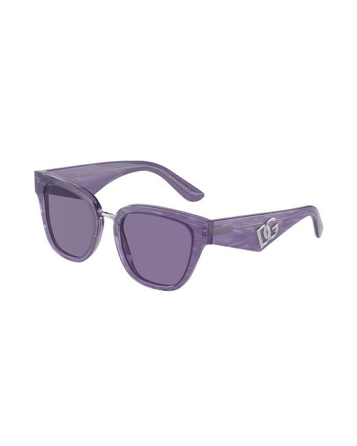 Dolce & Gabbana Purple Dg4437 34071A Sunglasses Acetate Butterfly Normal