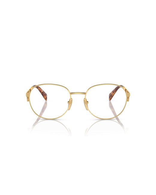 Prada Black Pr A50V 5Ak1O1 Optical Frames Metal Transparent Round Normal