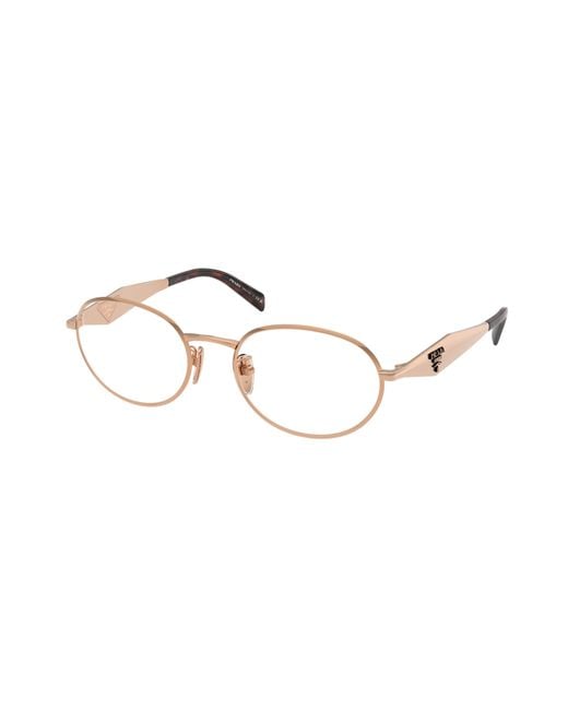 Prada Black Pr D53Vd 24J1O1 Optical Frames Metal Transparent Round Normal
