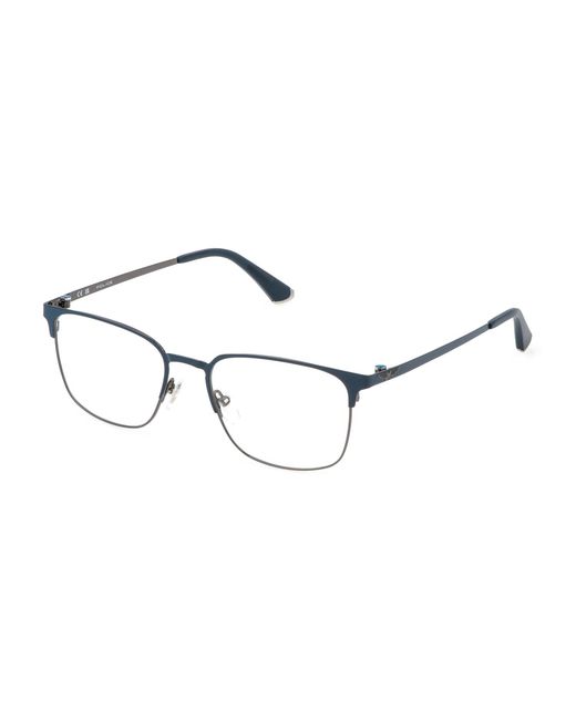 Police Black Vplp14 Tailwind Pro 1 0K53 Optical Frames Metal Squared for men