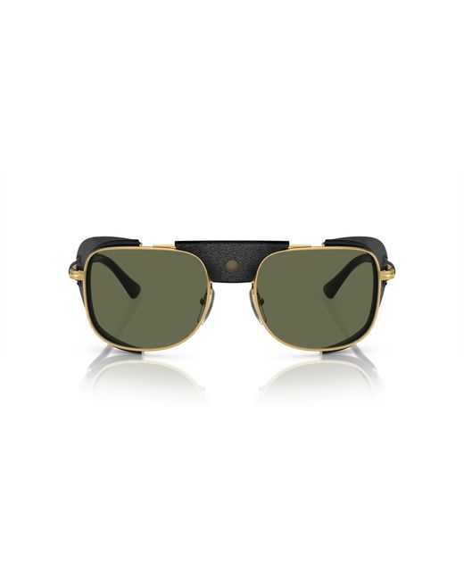 Persol Green Po1013Sz 114958 Sunglasses Metal Squared Polarized for men