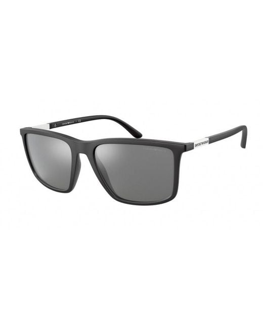 Emporio Armani Black Ea4161 50426G Sunglasses Plastic Squared Mirror for men