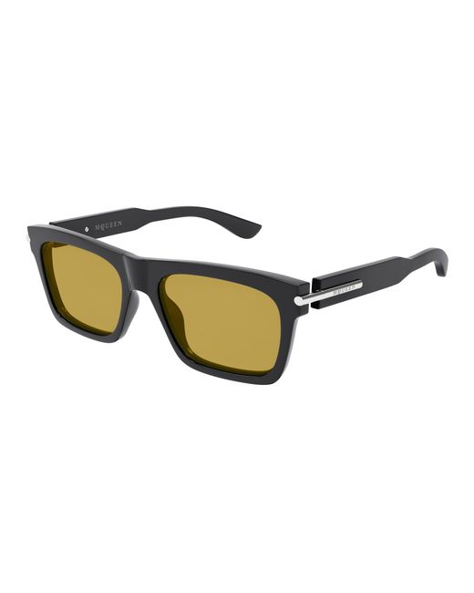 McQueen Black Am0495S 003 Sunglasses Acetate Squared for men