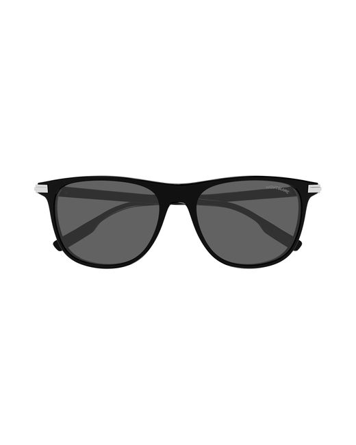 Montblanc Black Mb0216S 001 Sunglasses Acetate Squared Normal for men