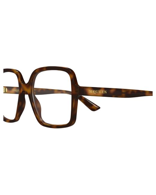 McQueen Black Am0538O 002 Optical Frames Acetate Transparent Squared
