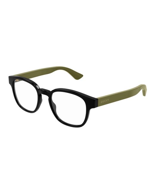 Gucci Black Gg1343O 007 Optical Frames Injected Transparent Round for men