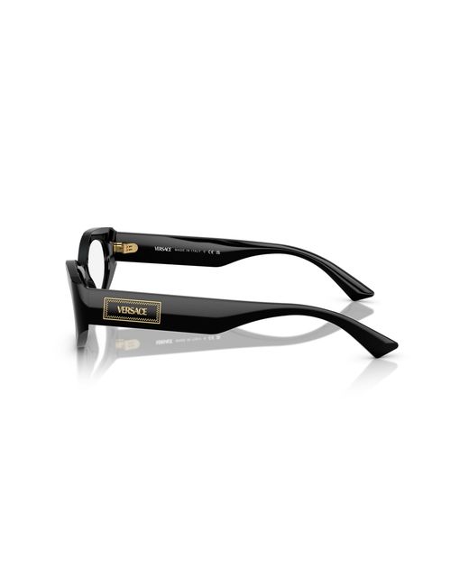 Versace Black Ve3369 Gb1 Optical Frames Acetate Transparent Geometric Normal