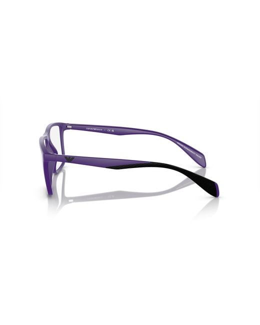 Emporio Armani Black Ea3230 5246 Optical Frames Injected Transparent Pillow Normal for men