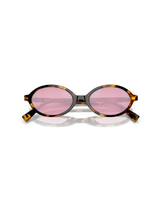 Miu Miu Black Mu 04Zs Vau50D Sunglasses Acetate Round Normal