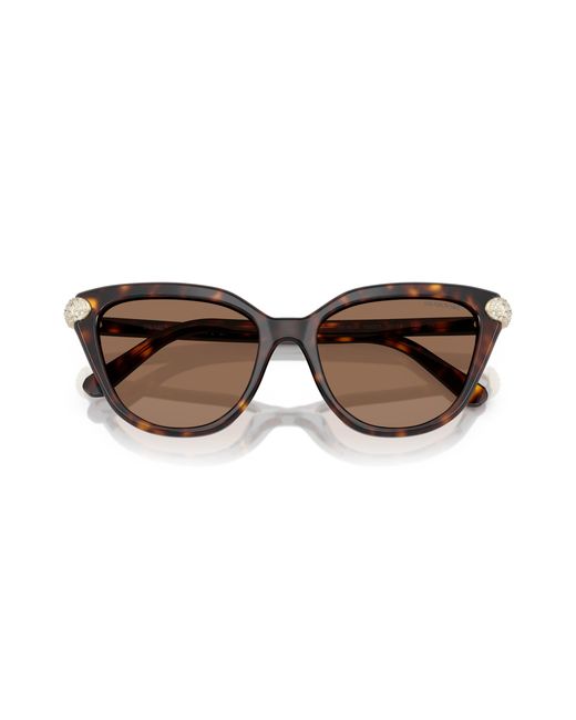 Swarovski Black Sk6039 100273 Sunglasses Acetate Cat Eye Normal