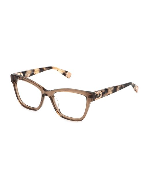 Furla Black Vfu865 G73Y Optical Frames Acetate Squared