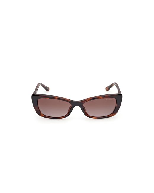 Guess Black Gu00156-H 52F Sunglasses Injected Marrone Squared Normal Sfumato