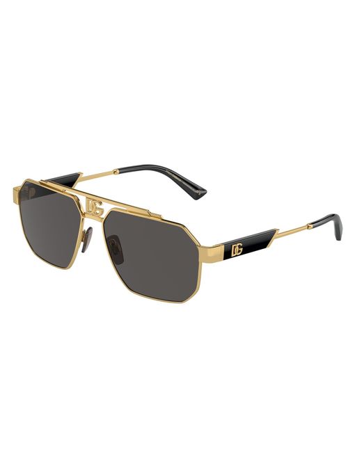 Dolce & Gabbana Black Dg2294 02/87 Sunglasses Steel Pilot Normal for men
