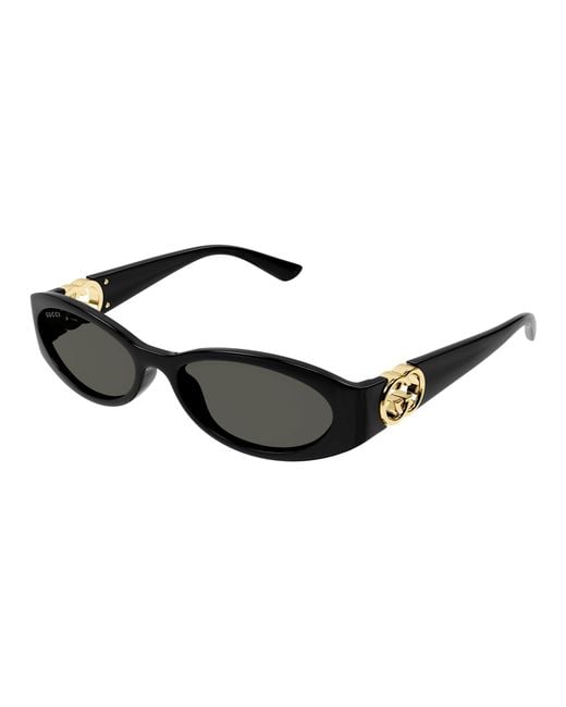 Gucci Black Gg1660S 001 Sunglasses Injected Round