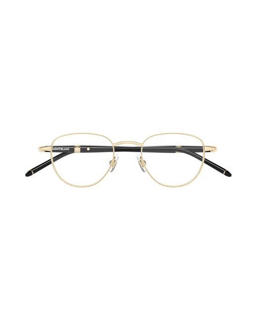Montblanc Black Mb0486O 003 Optical Frames Metal Transparent Round for men