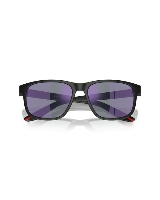 Prada Linea Rossa Black Ps 06Ys 1Bo10J Sunglasses Injected Pillow Normal for men