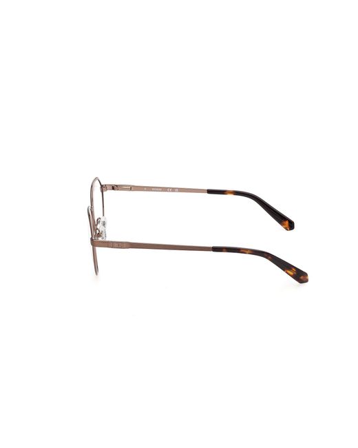Guess Black Gu50239 037 Optical Frames Metal Round Normal for men
