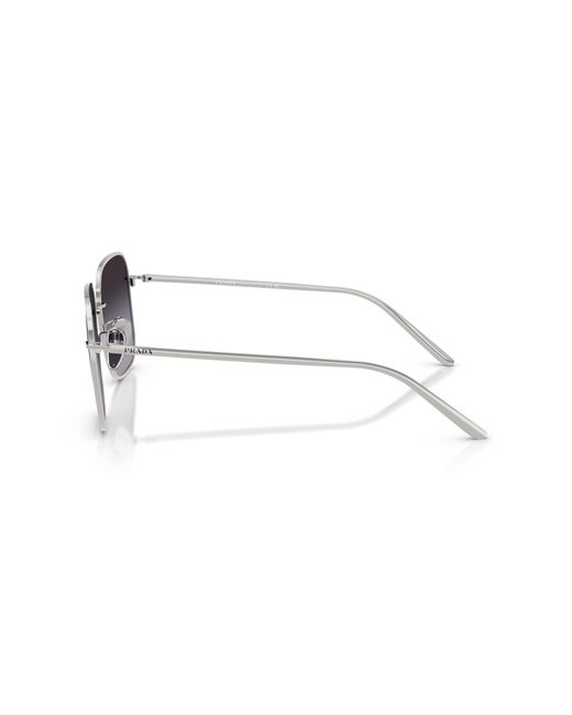 Prada Black Pr C54Sd 1Bc90A Sunglasses Metal Squared Normal Shaded