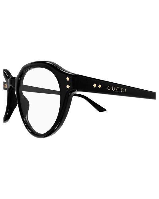 Gucci Black Gg1894O 001 Optical Frames Acetate Transparent Round for men