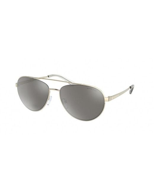 Michael Kors Gray Mk1071 10146G Sunglasses Metal Pilot Mirrored