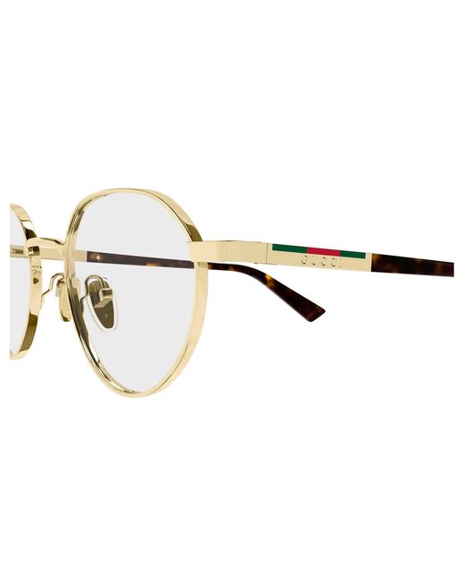 Gucci Black Gg1963O 002 Optical Frames Metal Transparent Round for men