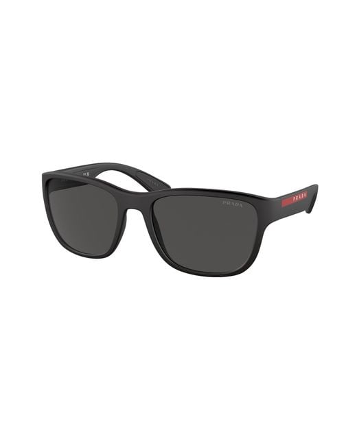 Prada Linea Rossa Black Ps 01Us Active Dg05S0 Sunglasses Nylon Pillow Normal for men
