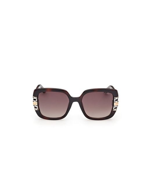 Guess Black Gu00294 52F Sunglasses Injected Squared Normal
