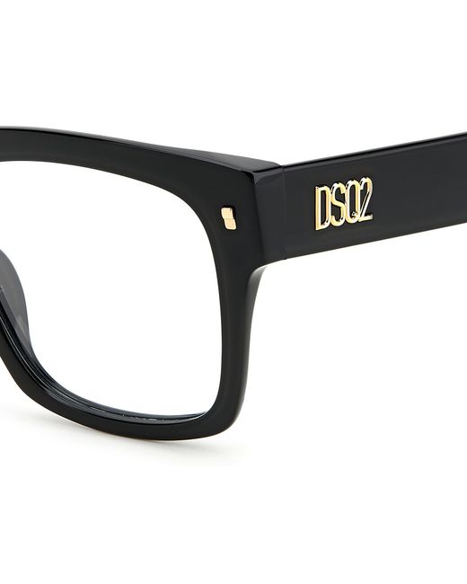 DSquared² Black D2 0066 807 Optical Frames Acetate Squared for men