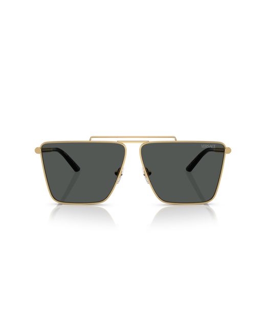 Versace Black Ve2266 100287 Sunglasses Metal Pillow Normal for men