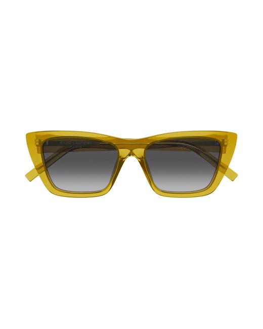 Saint Laurent Black Sl 276 Mica 062 Sunglasses Acetate Smoke Cat Eye
