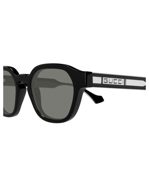 Gucci Black Gg1730S 001 Sunglasses Injected Round for men