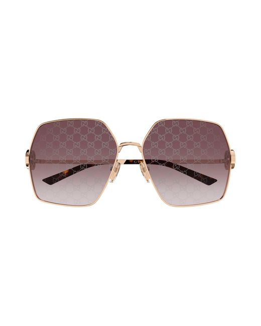 Gucci Black Gg2163S 004 Sunglasses Metal Squared