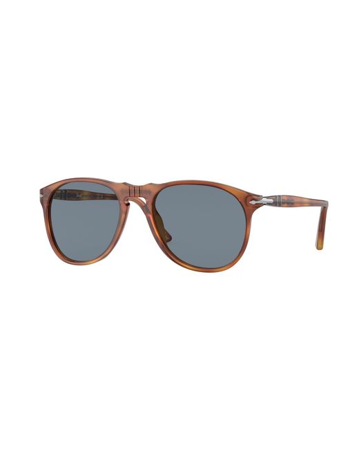 Persol Black Po9649S 96/56 Sunglasses Acetate Pilot Normal for men