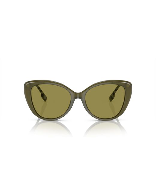 Burberry Green Be4407 4090/2 Sunglasses Acetate Cat Eye Normal