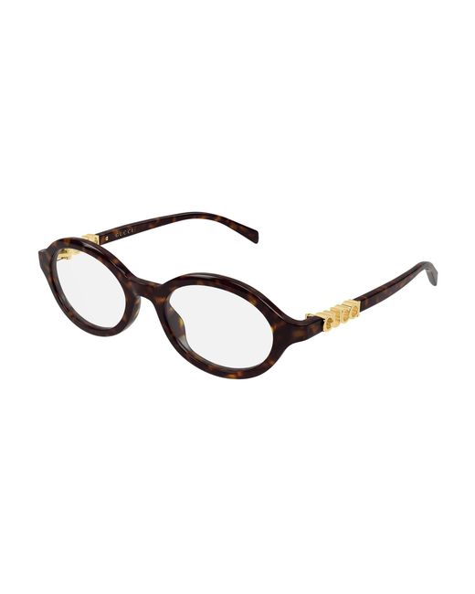 Gucci Black Gg2153O 002 Optical Frames Acetate Transparent Round