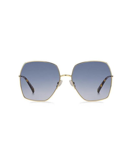 Max Mara Black Mm Gleam Ii 000/Dg Outlet Sunglasses Metal Squared Normal Shaded