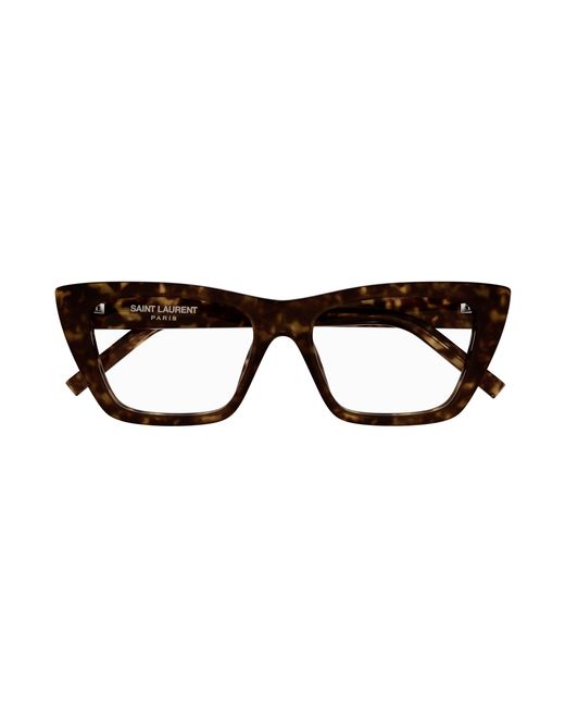 Saint Laurent Black Sl 276 Mica Opt 004 Optical Frames Acetate Transparent Cat Eye Anti-Glare