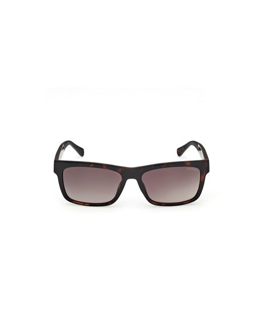 Guess Black Gu00221 52F Sunglasses Injected Squared Normal for men