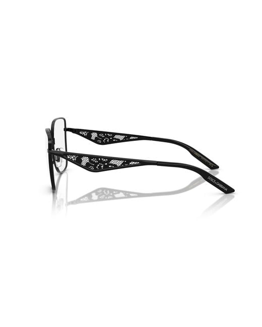 Dolce & Gabbana Black Dg1358 01 Optical Frames Metal Transparent Squared Normal