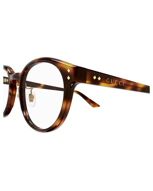Gucci Black Gg1898Oa 002 Optical Frames Acetate Transparent Round for men