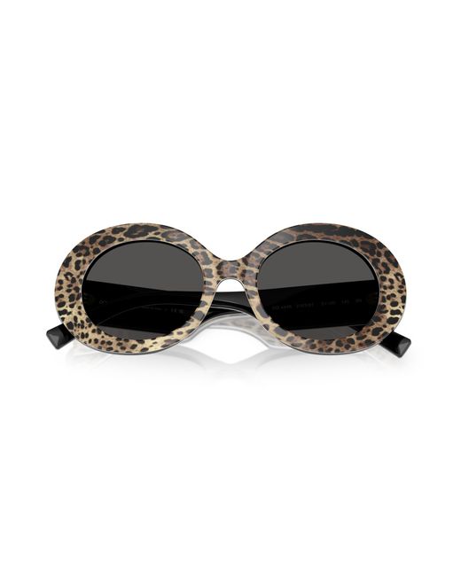 Dolce & Gabbana Black Dg4448 316387 Sunglasses Acetate Round Normal