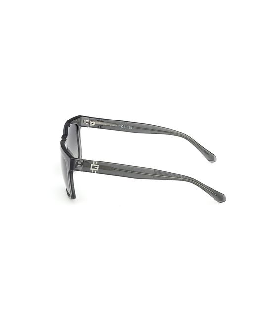 Guess Black Gu00222 20B Sunglasses Injected Smoke Squared Normal for men